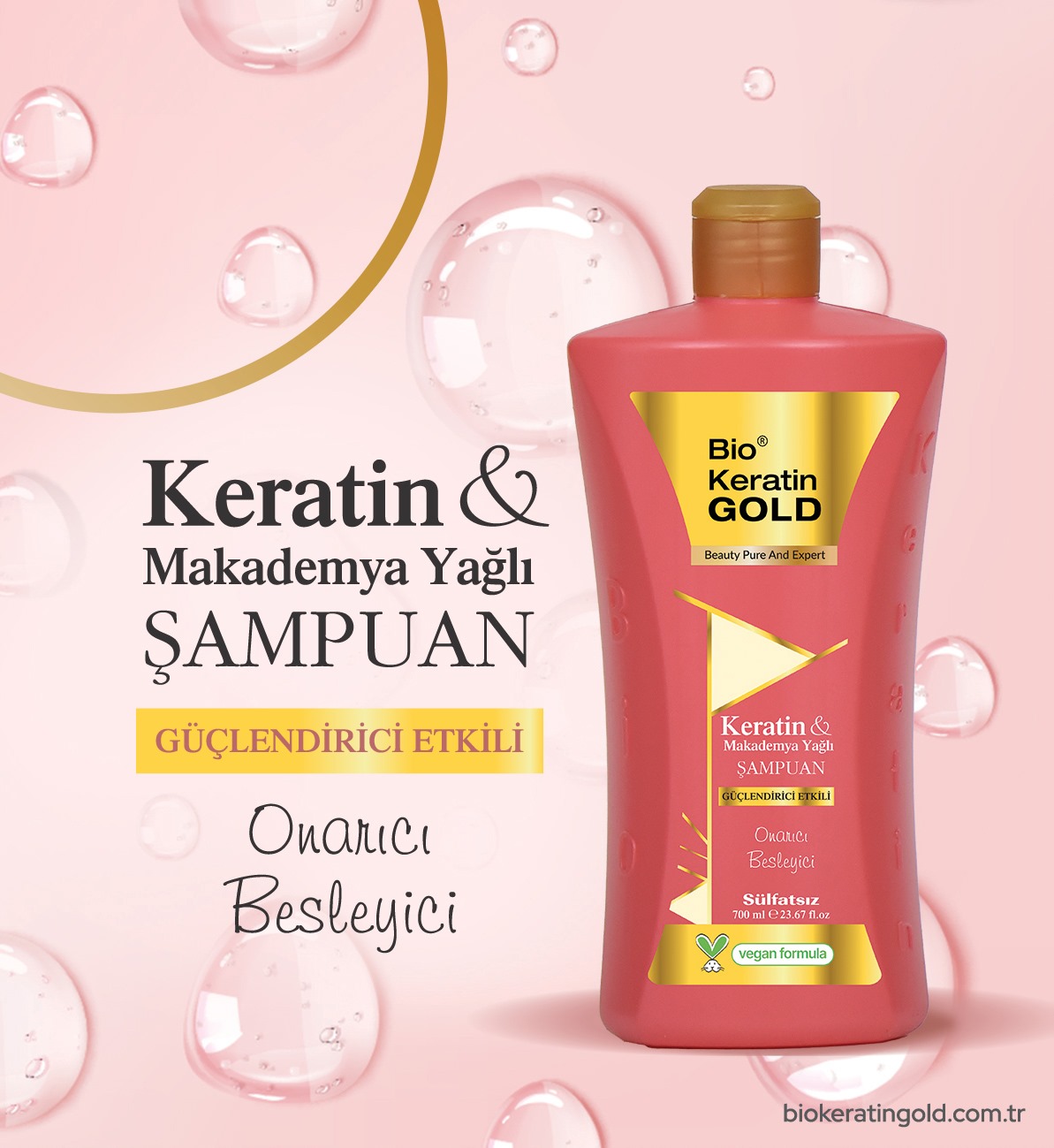 Keratin&Makademya Yağlı Sülfatsız Şampuan 700 ml